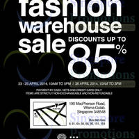 Featured image for (EXPIRED) Branded Fashion Warehouse SALE 23 – 26 Apr 2014