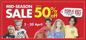 Featured image for (EXPIRED) Fox Fashion Mid Season SALE 3 – 20 Apr 2014