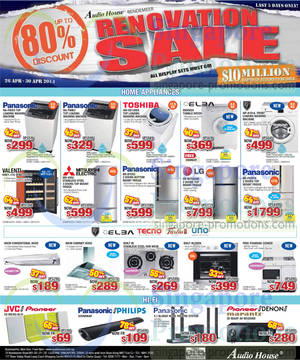 Featured image for (EXPIRED) Audio House Electronics, TV & Appliances Offers @ Bendemeer 26 – 30 Apr 2014