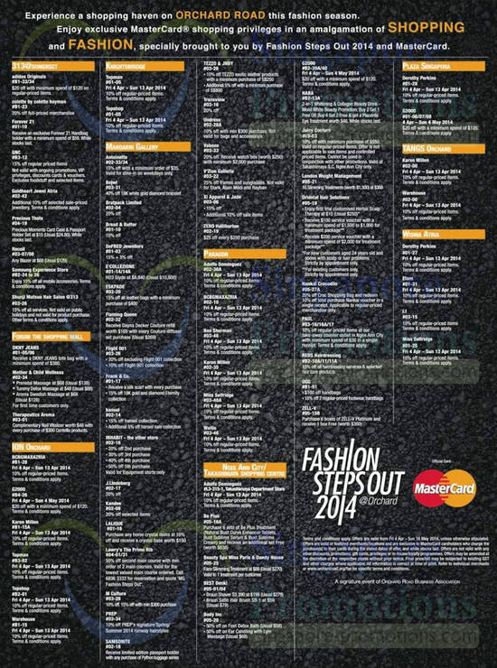 List of Exclusive MasterCard Shopping Privileges