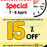 Read more about MPH Bookstores 15% OFF Children's Books 2Hr Lunch Hour Promo @ Raffles City 7 - 11 Apr 2014