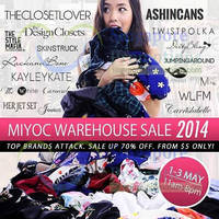 Read more about Miyoc Up To 70% OFF Warehouse SALE @ Woodlands Eleven 1 - 3 May 2014