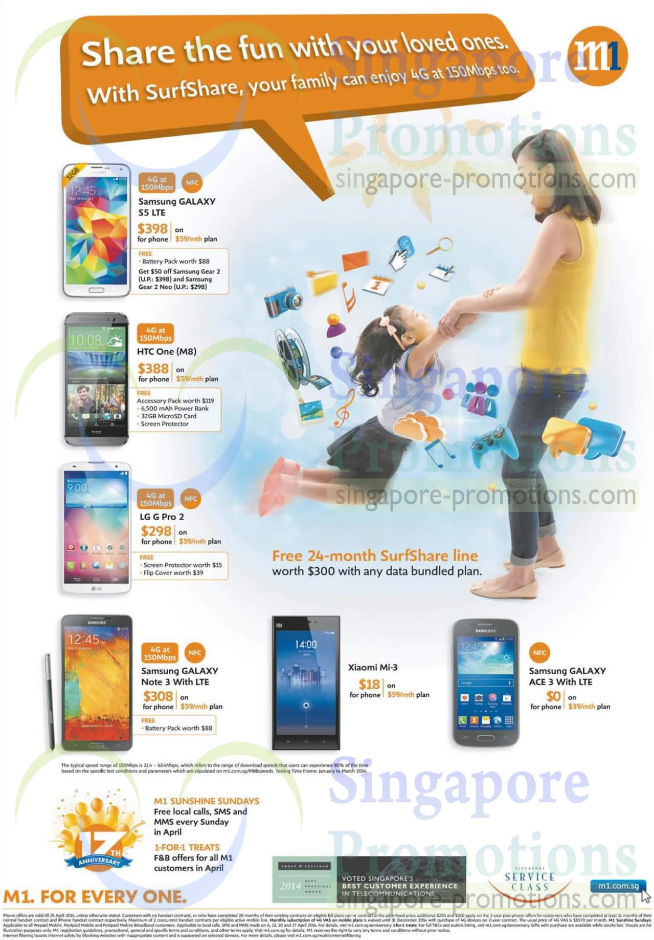 Featured image for M1 Smartphones, Tablets & Home/Mobile Broadband Offers 19 - 25 Apr 2014