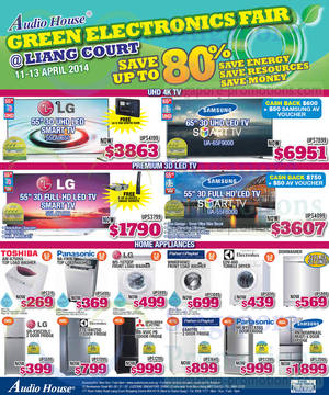 Featured image for (EXPIRED) Audio House Electronics, TV, Notebooks & Appliances Offers @ Liang Court 11 – 13 Apr 2014