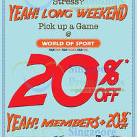 Read more about World of Sports 20% OFF Selected Items Promotion 24 Apr 2014