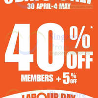 Read more about World of Sports 40% OFF Selected Items Promo 30 Apr - 4 May 2014