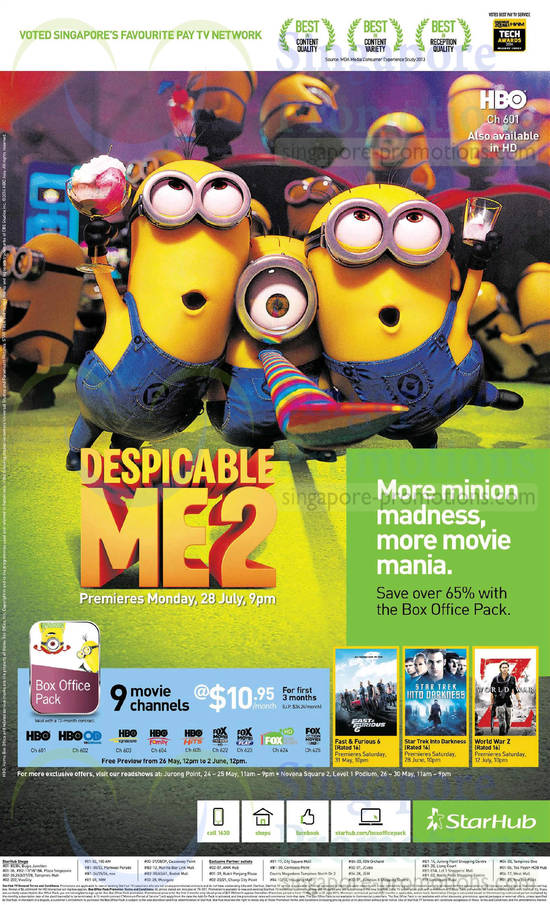 Cable TV Box Office Pack, Despicable Me 2