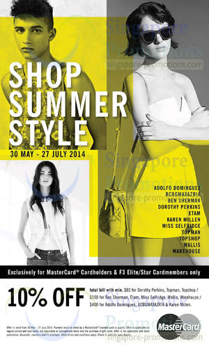 Featured image for (EXPIRED) F3 Fashion Brands 10% OFF For MasterCard Cardmembers 30 May – 27 Jul 2014