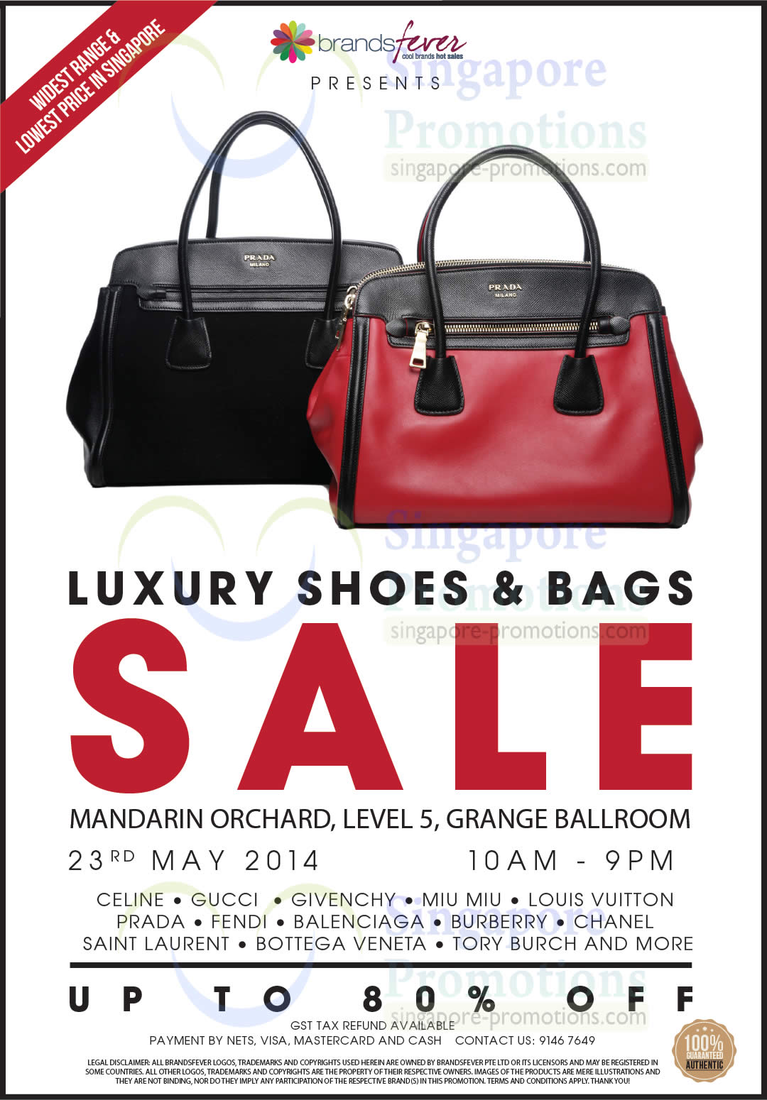 Featured image for Brandsfever Handbags & Footwear Sale 23 - 24 May 2014