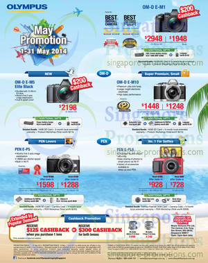 Featured image for (EXPIRED) Olympus Digital Cameras Promotion Offers 1 – 31 May 2014