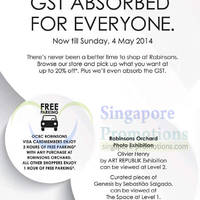Read more about Robinsons 20% OFF GST Absorbed Sale 1 - 4 May 2014