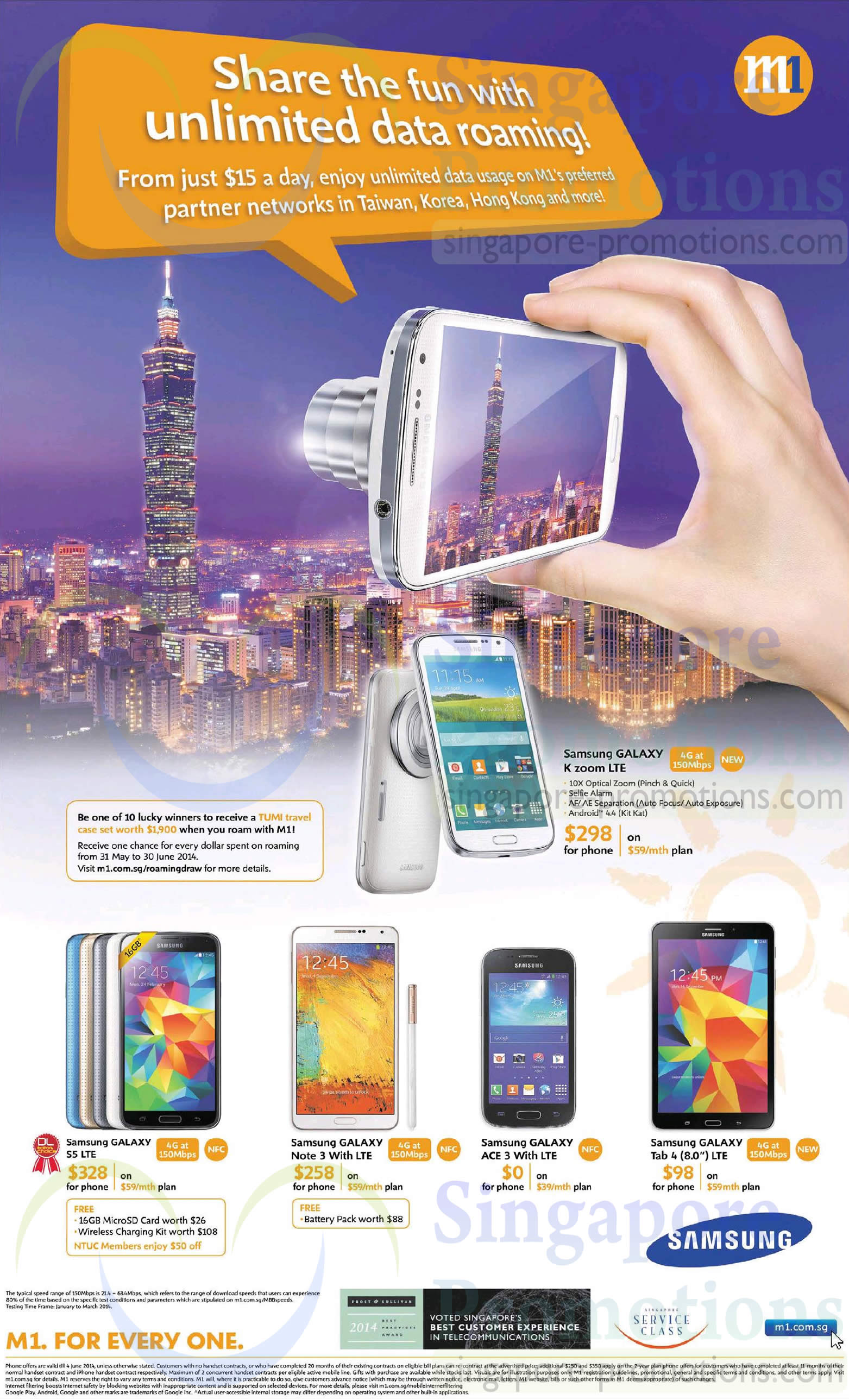 Featured image for M1 Smartphones, Tablets & Home/Mobile Broadband Offers 31 May - 6 Jun 2014