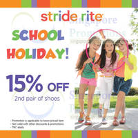 Read more about Stride Rite 15% OFF 2nd Pair Promo 30 May - 29 Jun 2014