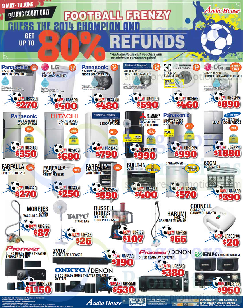 Featured image for Audio House Electronics, TV, Notebooks & Appliances Offers @ Liang Court 17 May 2014