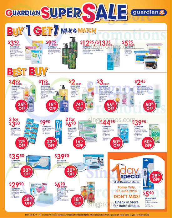 27 Jun Buy 1 Get 1 Free Mix n Match, Best Buys Guardian Home Brand Products