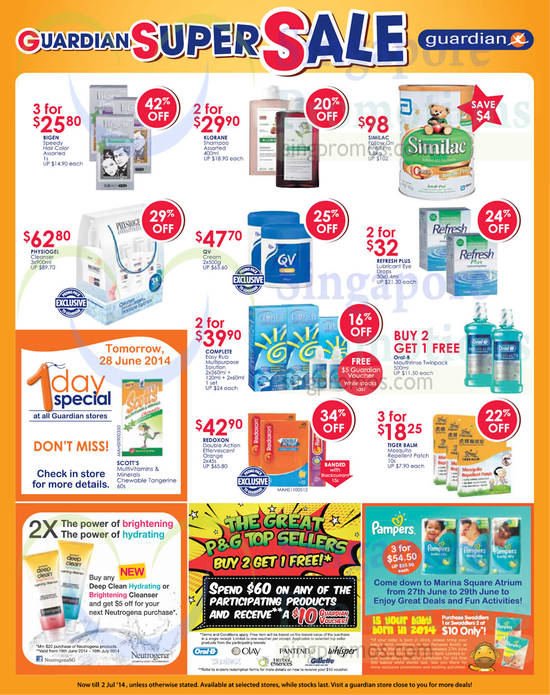 27 Jun Scotts 1 Day Special, Neutrogena Deep Clean, Pampers Promotion, Similac, Complete, Redoxon