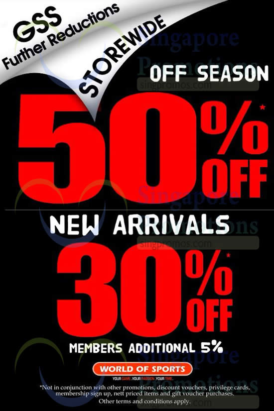 Featured image for World of Sports 30% OFF New Arrivals & 50% OFF Off Season 15 Jun 2014