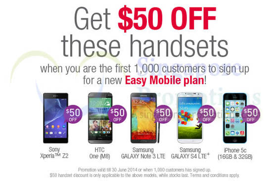 50 Dollar Off Selected Handsets