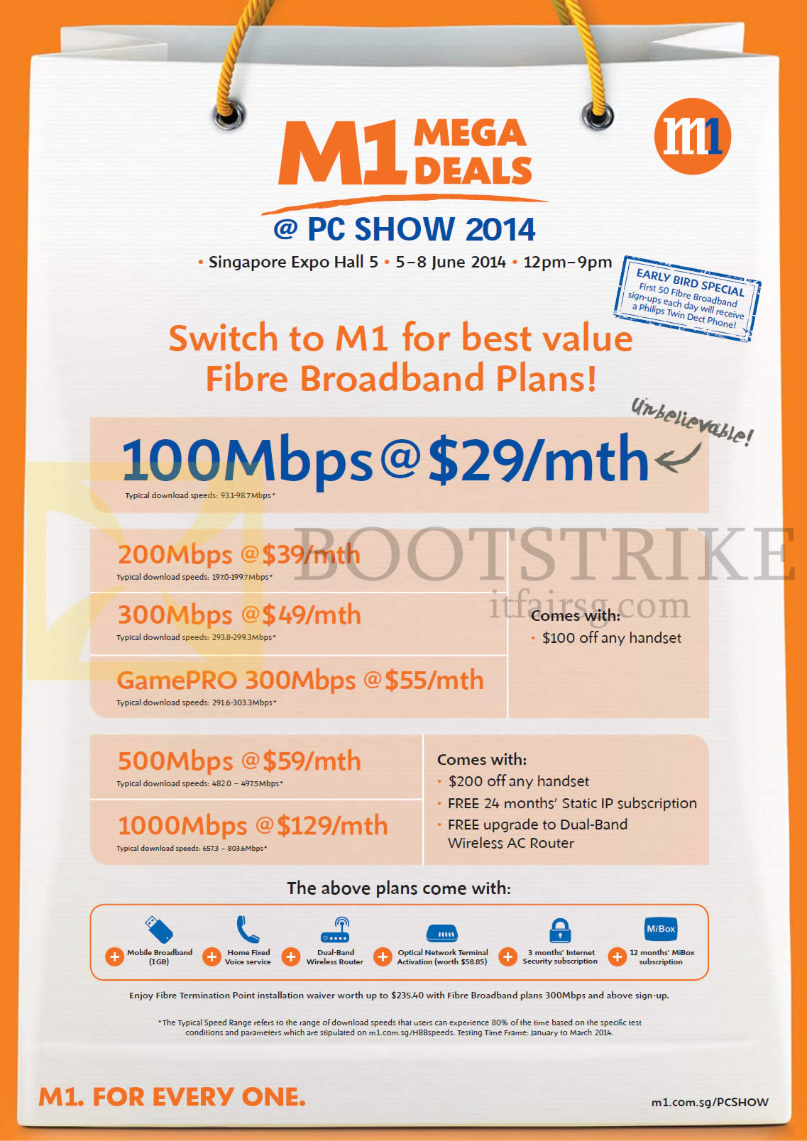 Featured image for M1 PC SHOW 2014 Smartphones, Tablets & Home/Mobile Broadband Offers 5 - 8 Jun 2014