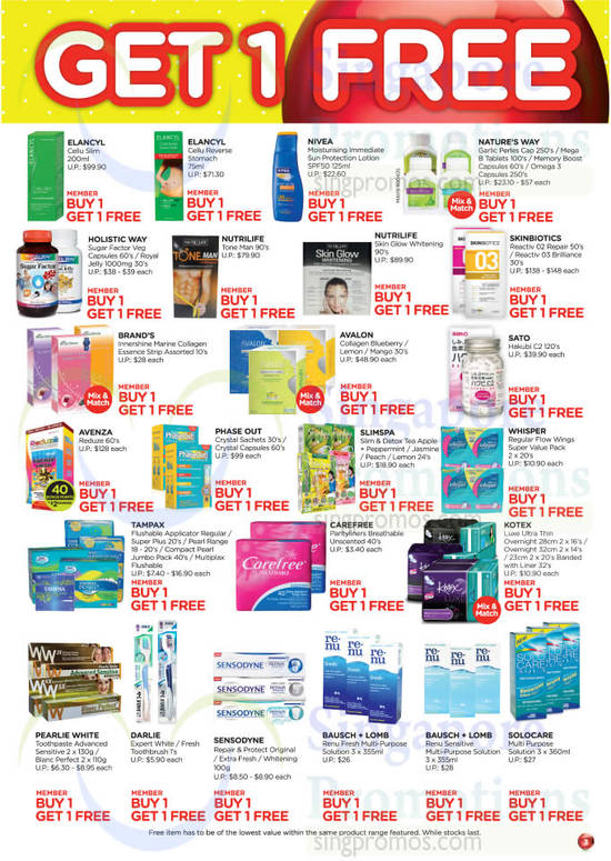 Buy 1 Get 1 Free Holistic Way, Skinbiotics, Avalon, Brands, Avenza, Solocare, Sensodyne, Pearlie White, Phase Out, Slimspa