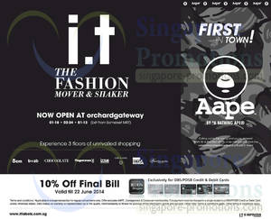 Featured image for (EXPIRED) IT Labels 10% OFF Final Bill @ Orchard Gateway 13 – 22 Jun 2014