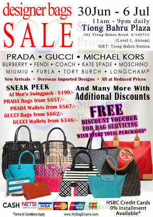 Featured image for (EXPIRED) MyBagEmpire Branded Handbags & Accessories Sale 30 Jun – 6 Jul 2014