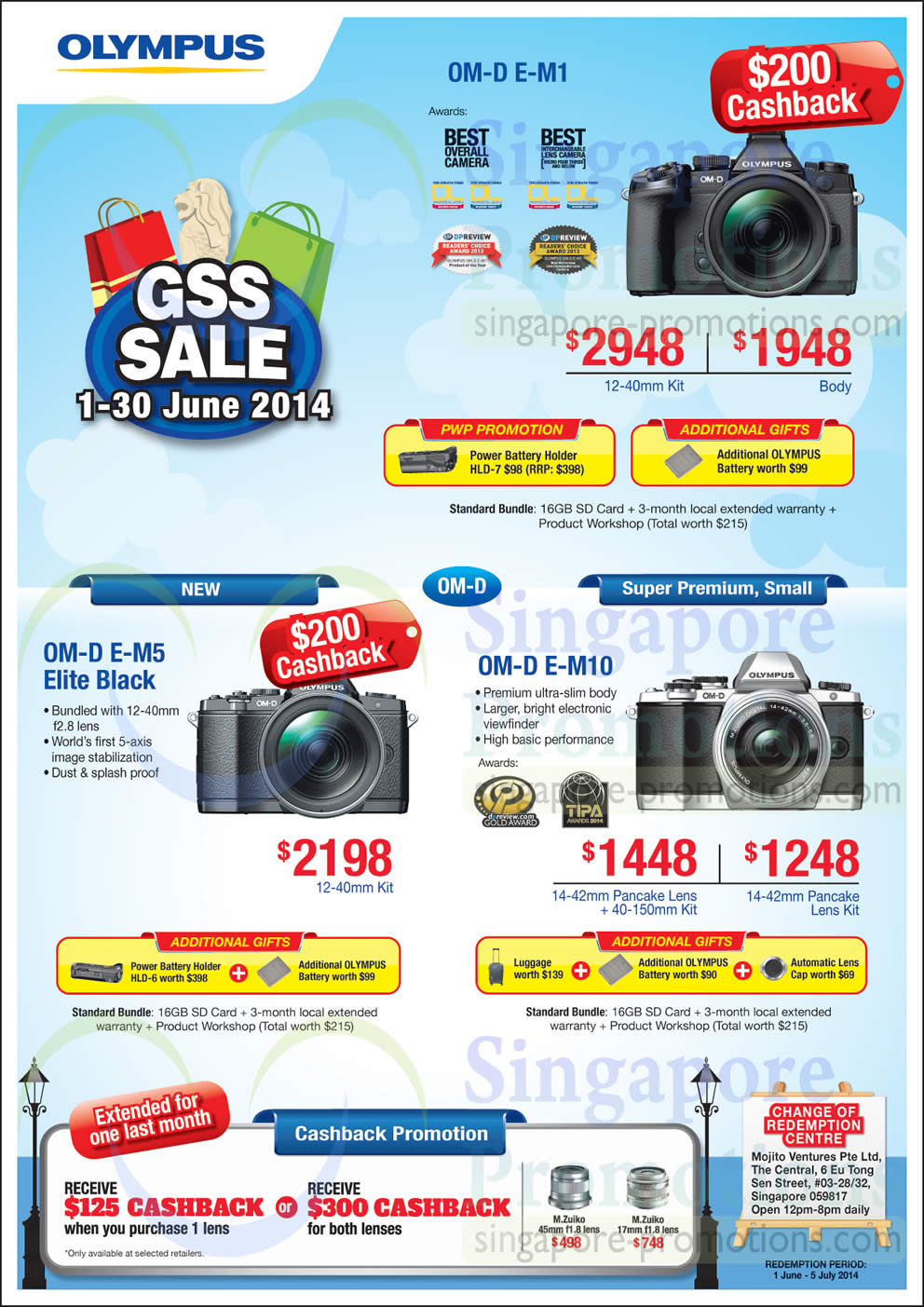 Featured image for Olympus Digital Cameras Offers 1 - 30 Jun 2014
