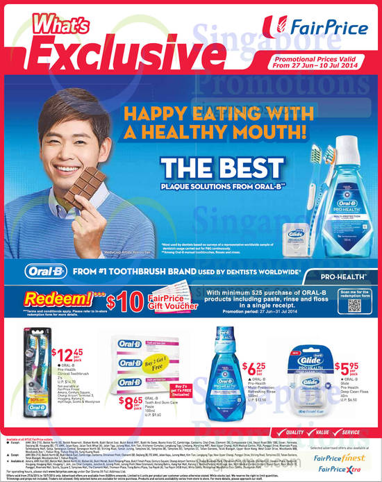 Oral B Toothpaste, Toothbrush, Mouthwash, Floss