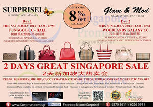 Featured image for (EXPIRED) Surprisel Branded Handbags Sale @ Two Locations 5 – 6 Jul 2014