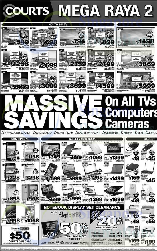 TVs, Smartphones, Tablets, Notebooks, Gadgets, LG, Samsung, Philips, Sony, HTC, Acer, Dell, Canon, Sony