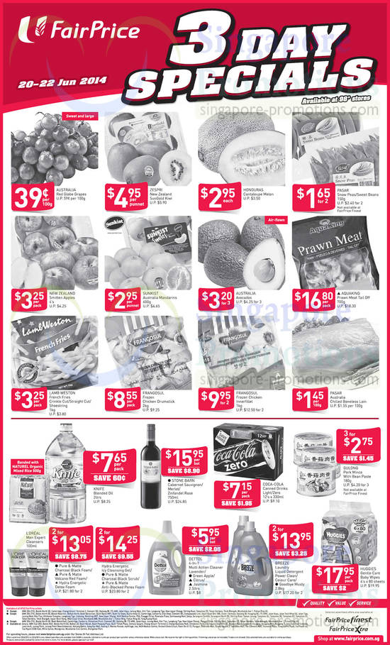 (Till 22 June) Fruits, Wine, Cooking Oil, Detergent, Knife, Dettol, Breeze, Storn Barn