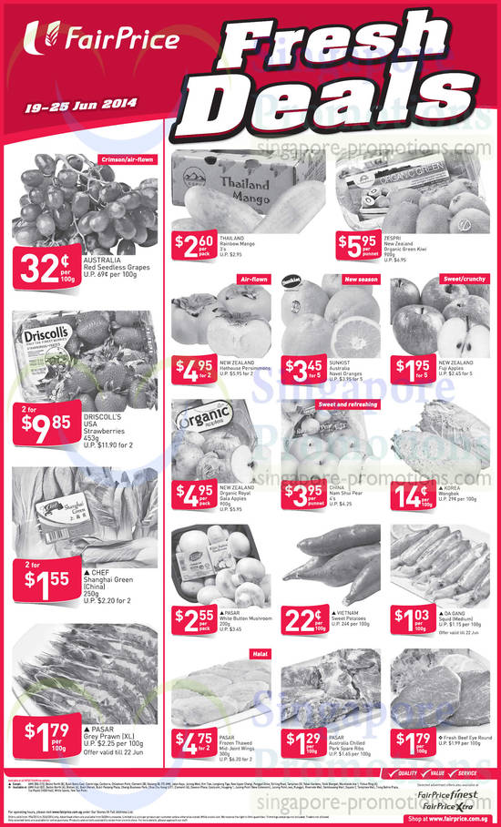 (Till 25 June) Fresh Deals Fruits, Veggies, Seafood