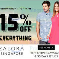 Read more about Zalora 15% OFF Storewide 1hr Flash Sale (10pm - 11pm) 25 Jun 2014