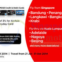 Read more about Air Asia Promo Air Fares For DBS/POSB Cardmembers 14 - 29 Jul 2014