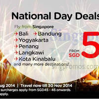 Read more about Air Asia From $5 National Day Promo Air Fares 30 Jul - 3 Aug 2014