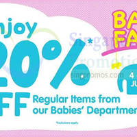 Read more about BHG 20% OFF Baby Fair 4 - 13 Jul 2014