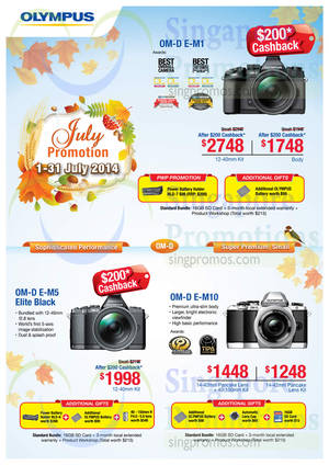 Featured image for (EXPIRED) Olympus Digital Cameras Promotion Offers 1 – 31 Jul 2014