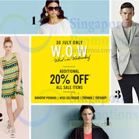 Read more about F3 20% OFF Sale Items @ Dorothy Perkins, Miss Selfridge, Topman, Topshop 30 Jul 2014