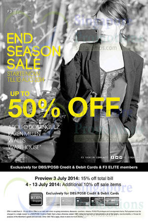 Featured image for (EXPIRED) Fashion Fast Forward Star & Elite End of Season SALE (Further Reductions!) 3 Jul – 10 Aug 2014