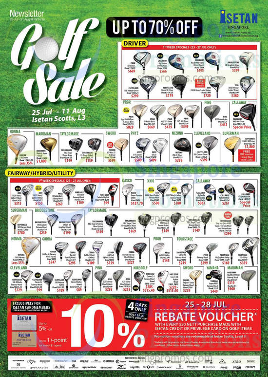 Fairway, Hybrid, Utility, 10 Dollar Rebate Voucher for Isetan Cardmembers