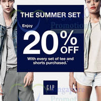Read more about GAP Buy Tee & Shorts Set & Get 20% OFF 12 Jul 2014