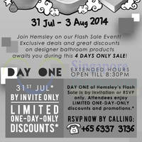 Read more about Hemsley Designer Bathroom Products Sale 31 Jul - 3 Aug 2014