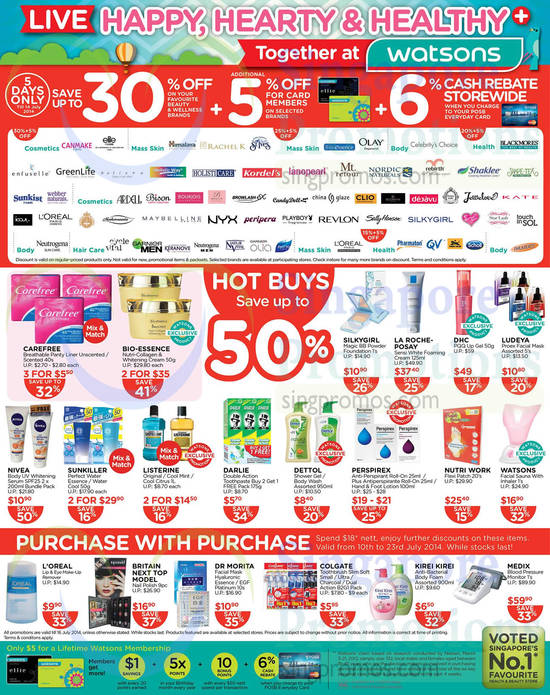 Hot Buys Up to 50 Percent Off, Purchase with Purchase, Personal Care, Skin Care, Silkygirl, DHC, Perspirex, Dettol, Bio-Essence