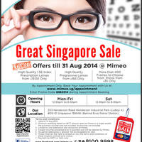 Read more about Mimeo Extended Great Singapore Sale Promotion 13 Jul - 31 Aug 2014