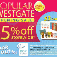 Read more about Popular Up To 15% OFF Storewide @ Westgate 4 - 6 Jul 2014