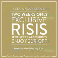 Read more about Risis 20% OFF Jewellery & Accessories Promo 4 - 18 Jul 2014