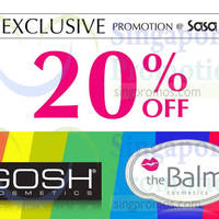 Read more about Sasa 20% OFF Gosh & The Balm Cosmetics Promo 31 Jul - 20 Aug 2014