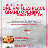 Read more about Swiss Bake Buy 1 Get 1 FREE Pastries @ One Raffles Place 23 Jul 2014