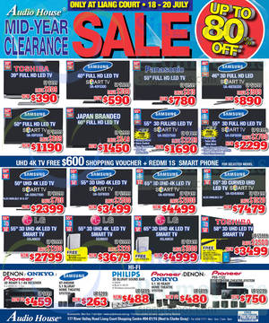 Featured image for (EXPIRED) Audio House Electronics, TV, Notebooks & Appliances Offers @ Liang Court 18 – 20 Jul 2014