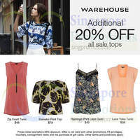 Read more about Warehouse 20% OFF Sale Tops Promo 25 - 28 Jul 2014